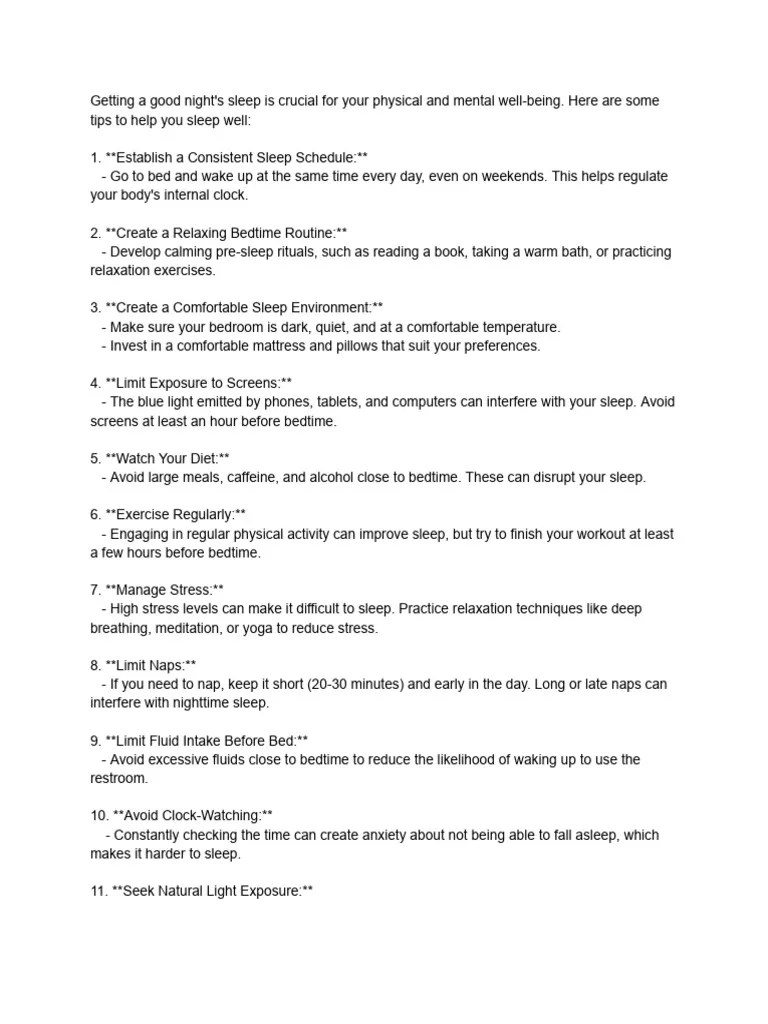 How To Sleep Well PDF