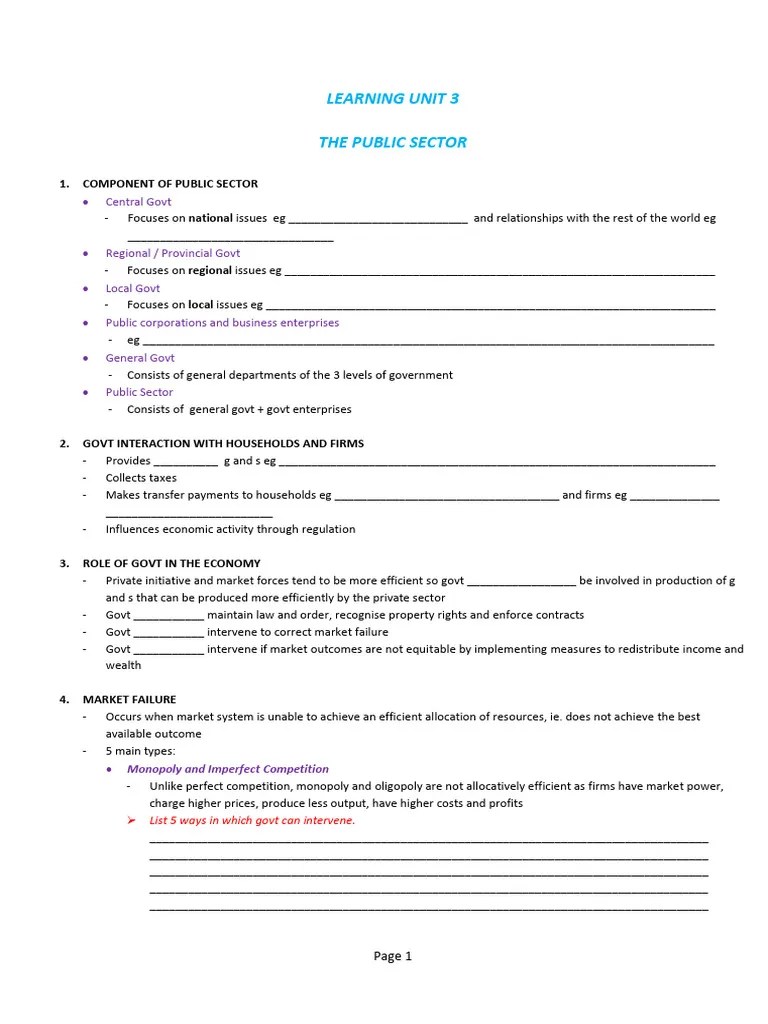 Pmac Lu4 Worksheet PDF Taxes Fiscal Policy