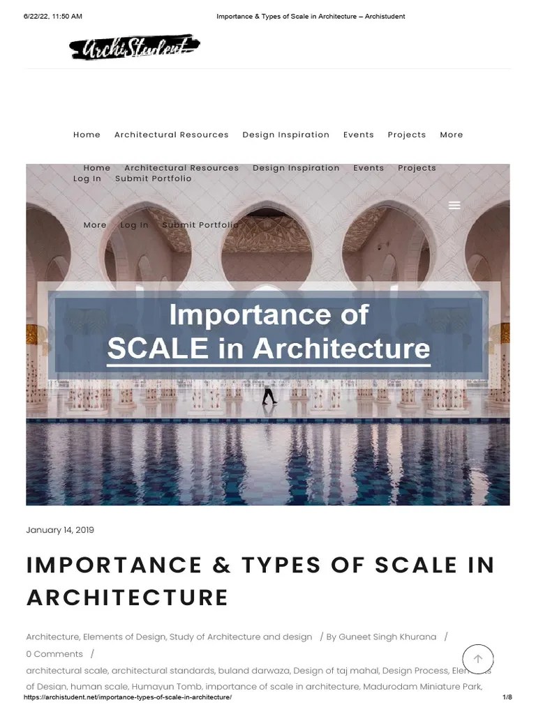 Importance & Types of Scale in Architecture Archistudent PDF