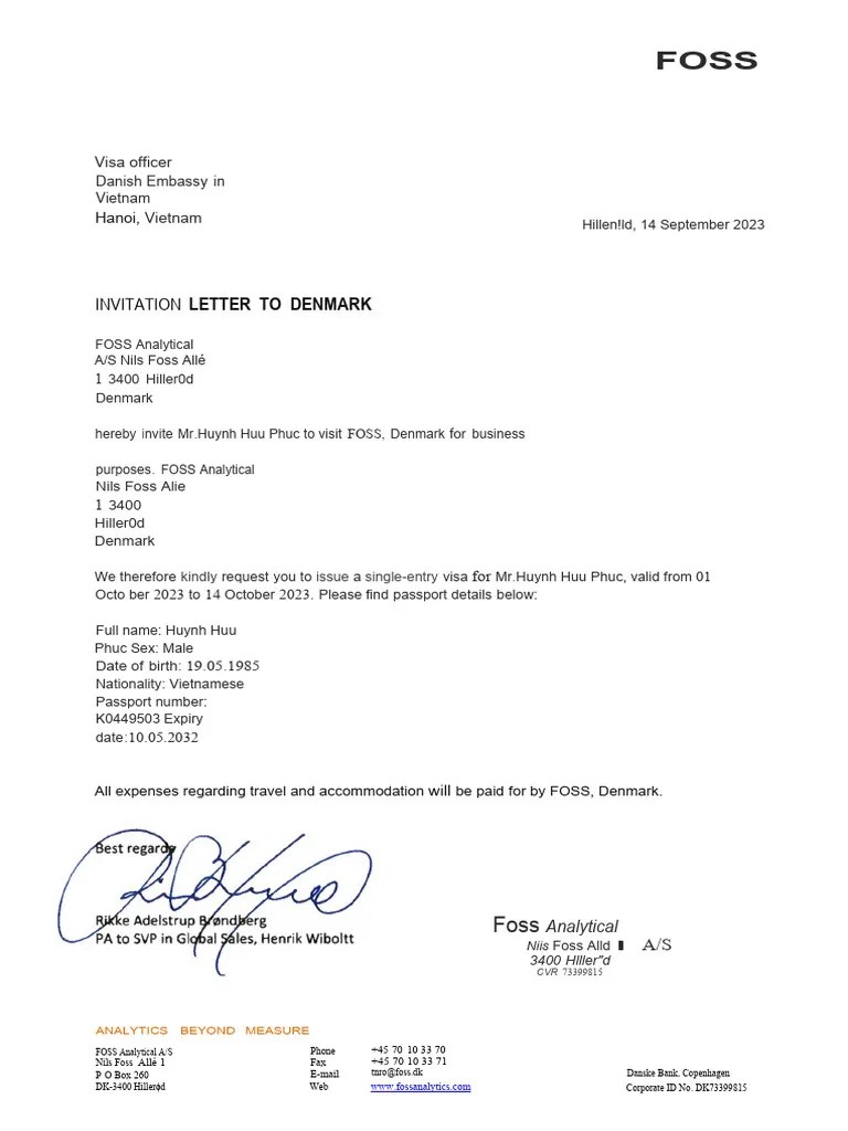 Foss_Invitation letter to Denmark PDF