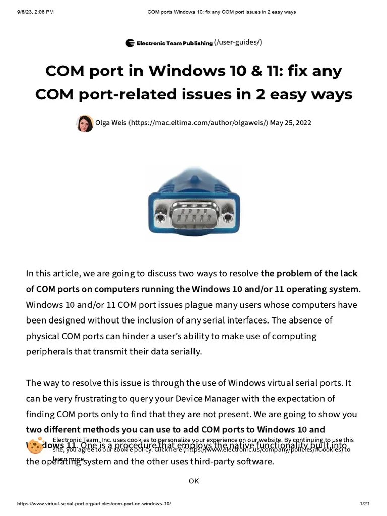 COM Ports Windows 10 Fix Any COM Port Issues in 2 Easy Ways PDF Windows 10 Device Driver