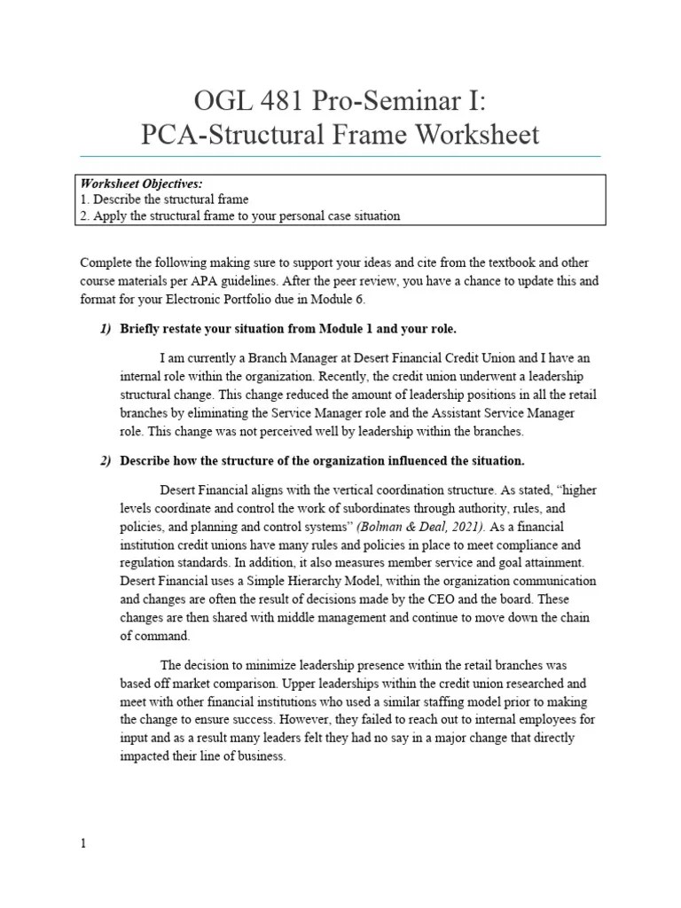 2 Structural Frame Worksheet S | PDF