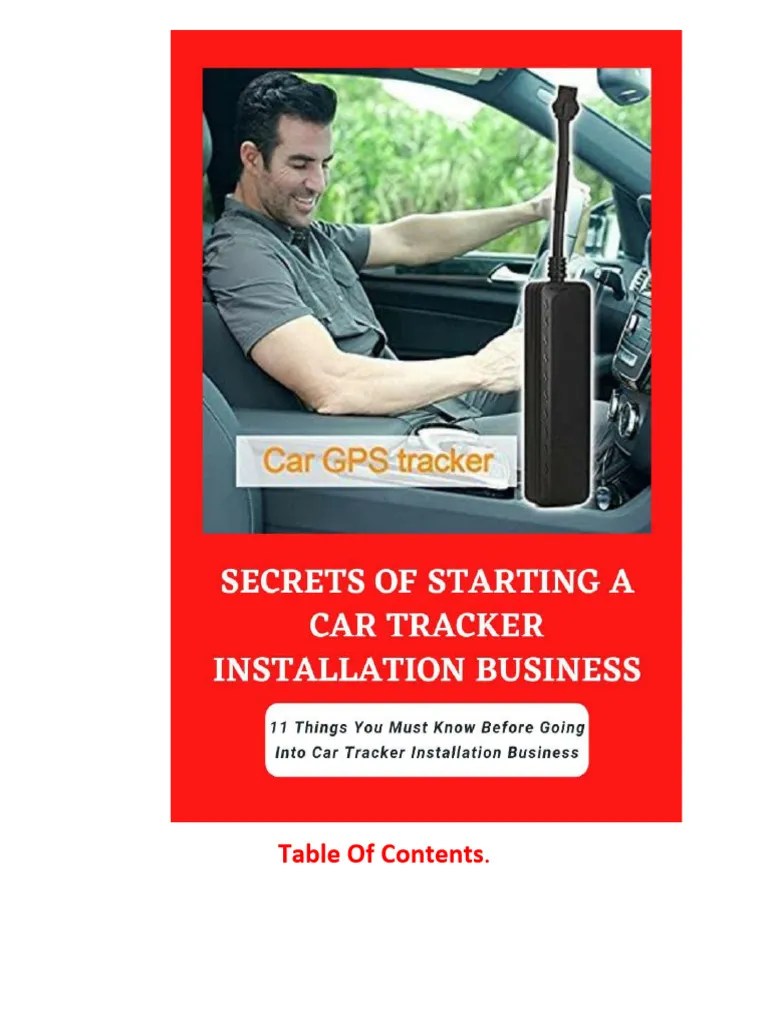 Car Tracker Installation Business PDF