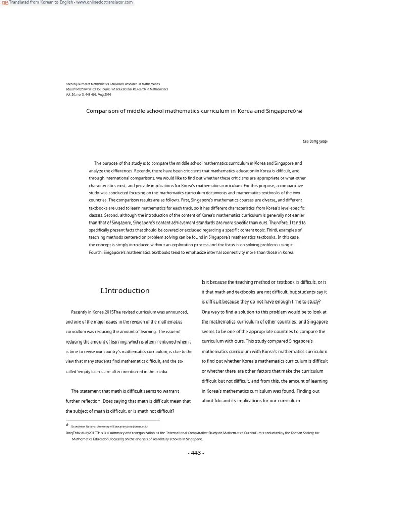 A Comparative Analysis On The Secondary School Mathematics Curriculum