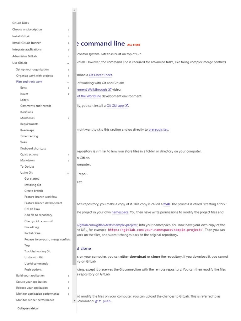Start Using Git On The Command Line GitLab PDF