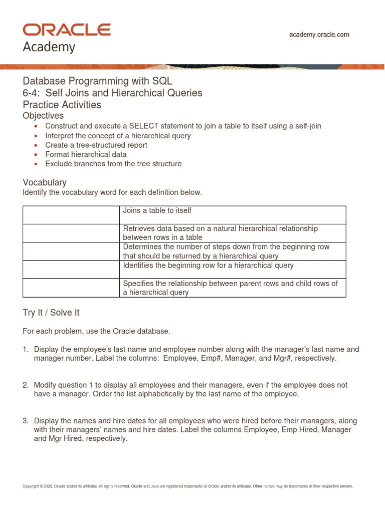 DP 6 4 Practice PDF Databases Table (Database)