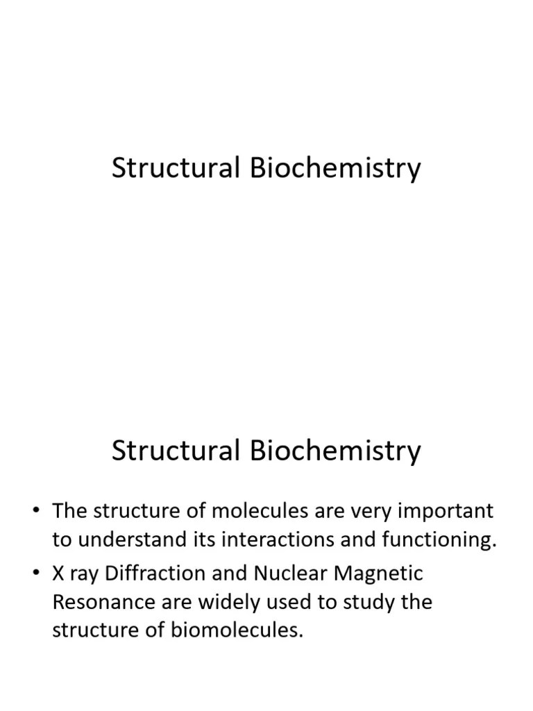 Structural Biochemistry PDF