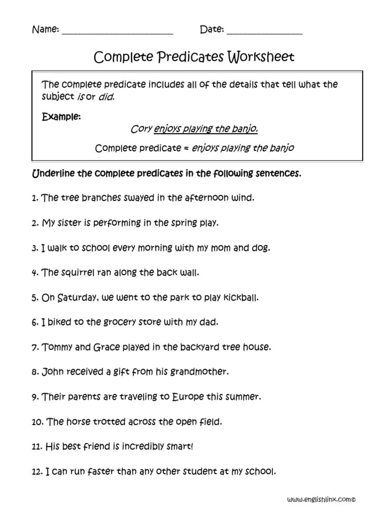 Grade 2 English Worksheet 2 PDF