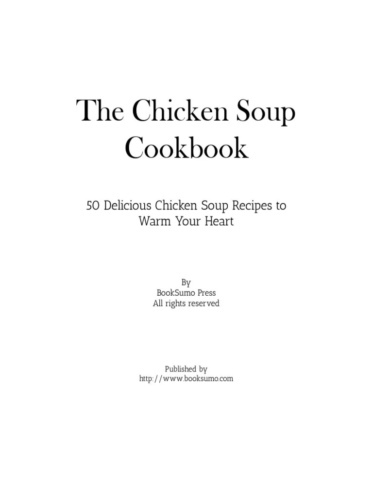 Chicken Soup Cookbook_Chicken Recipes PDF Chicken Soup Soup
