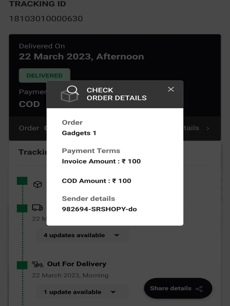Delhivery Tracking PDF