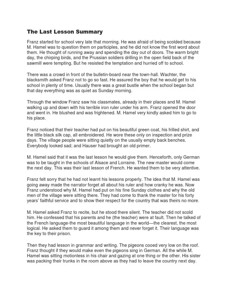 Ch1. The Last Lesson PDF