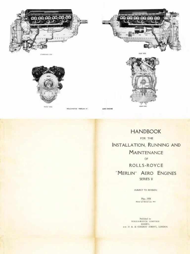 Rolls Royce - Rolls Royce Merlin Engine Manual-Rolls Royce | PDF