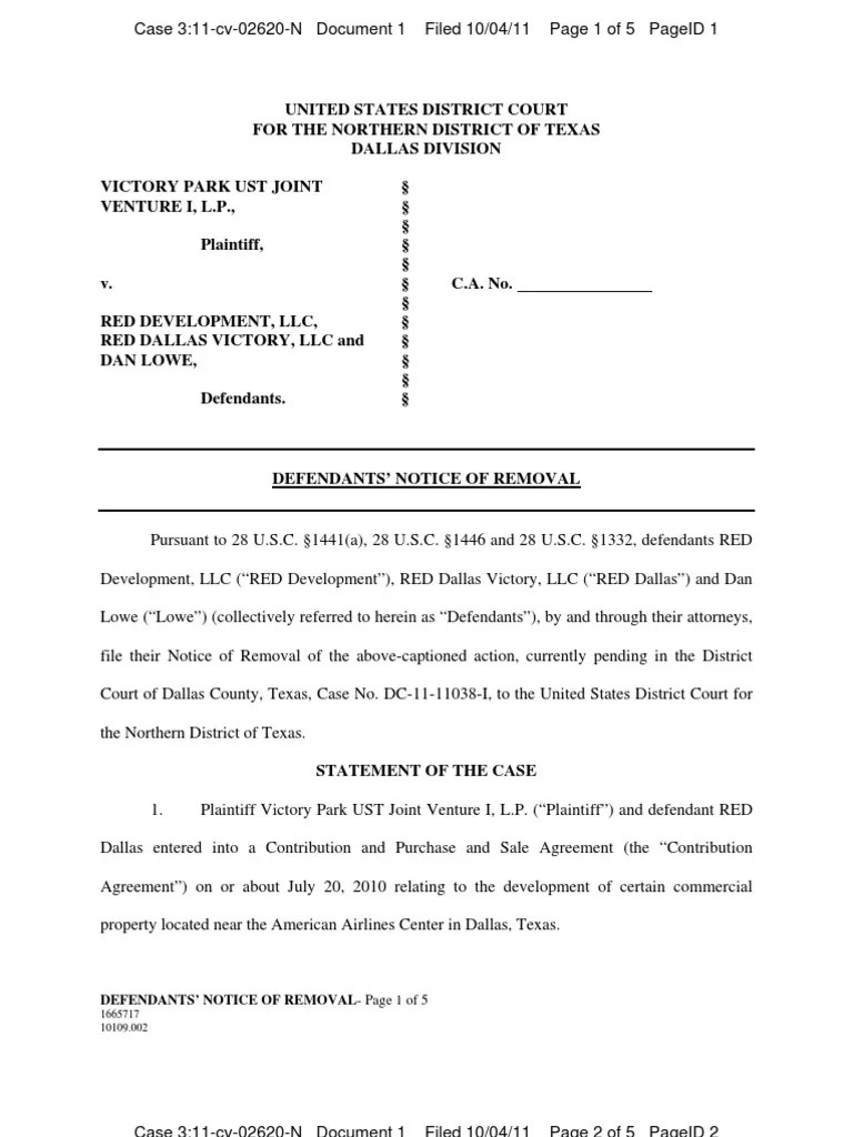 Victory Park Suit PDF Diversity Jurisdiction Virtue