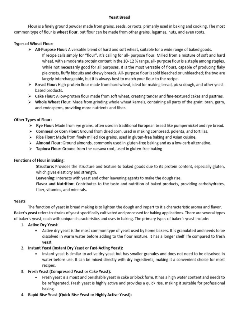 Yeast Bread PDF
