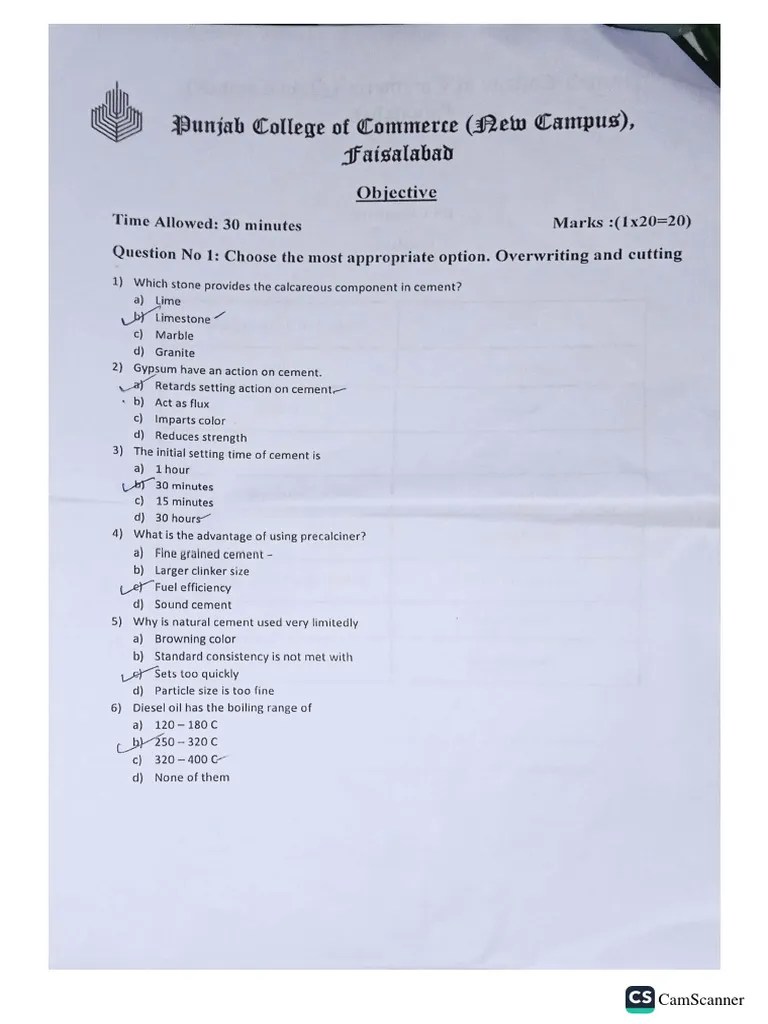 MCQ Key Test No 3 PDF