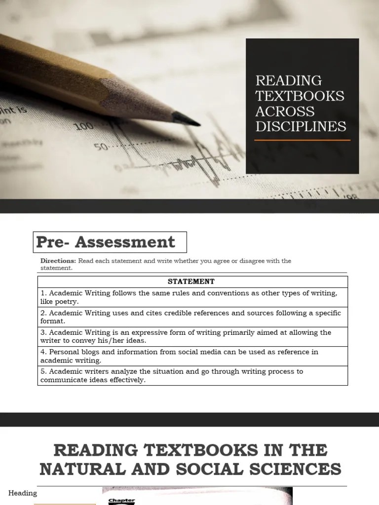 m1 Reading Textbooks Across Disciplines PDF