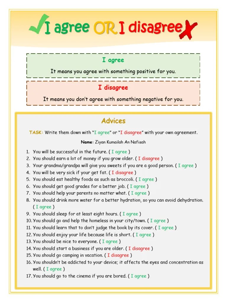 I Agree or I Disagree Fun Activities Games Games 137158 PDF(04)