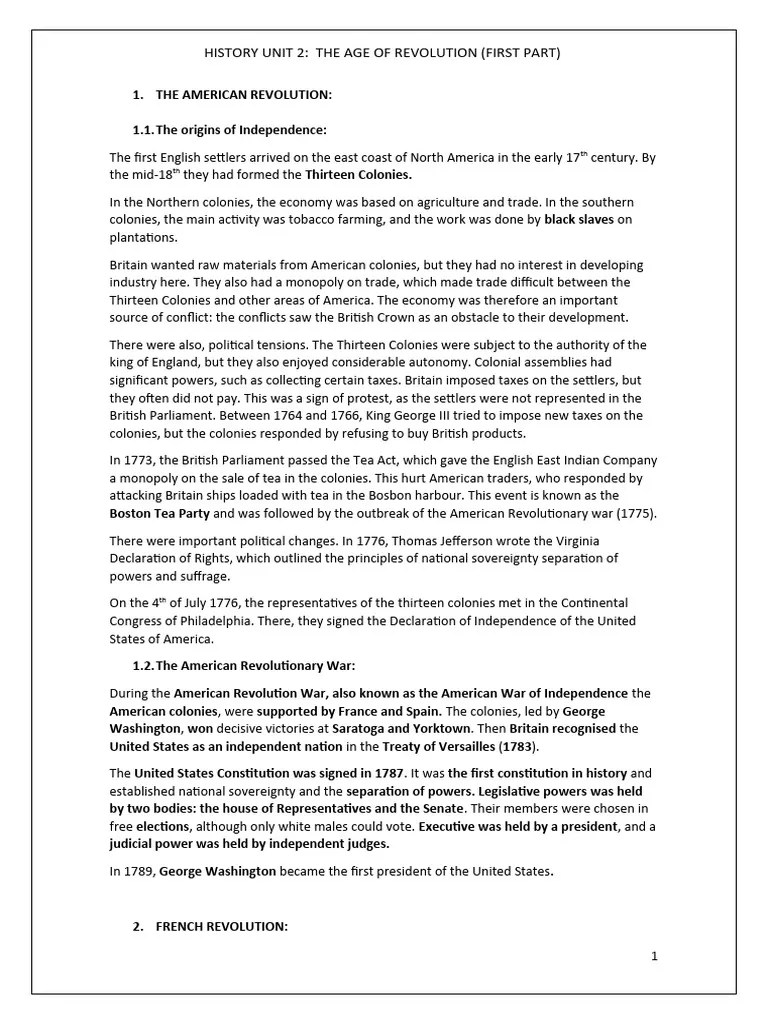 Summary 1° Part of The Unit PDF Maximilien Robespierre French