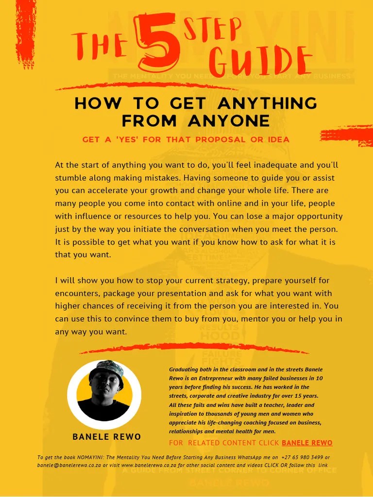 5 Steps Guide How To Get Anything From Anyone 1 Download Free PDF