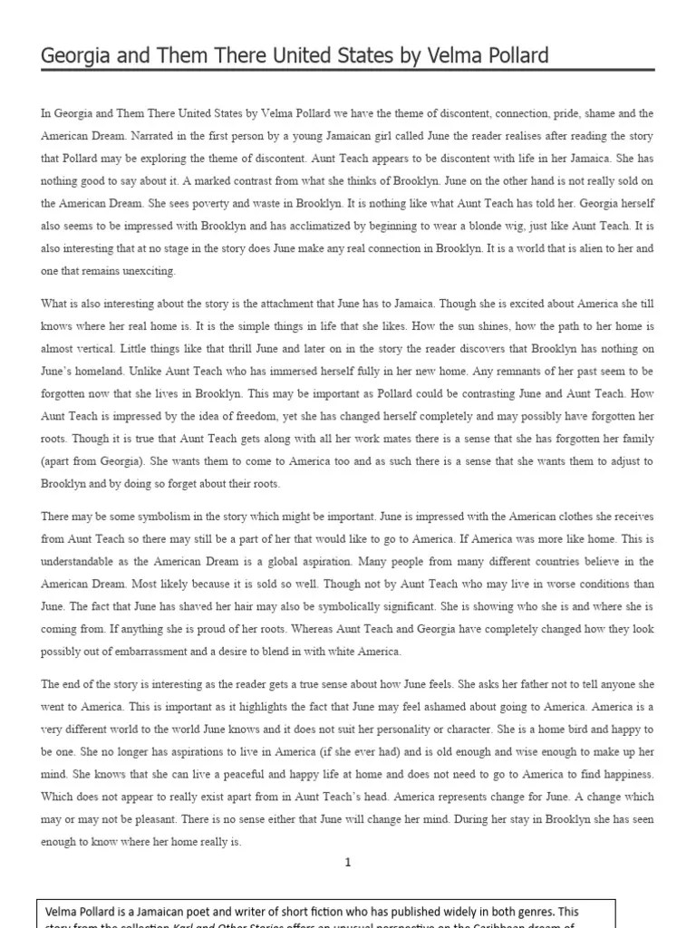 and Them There United States by Velma Pollard PDF