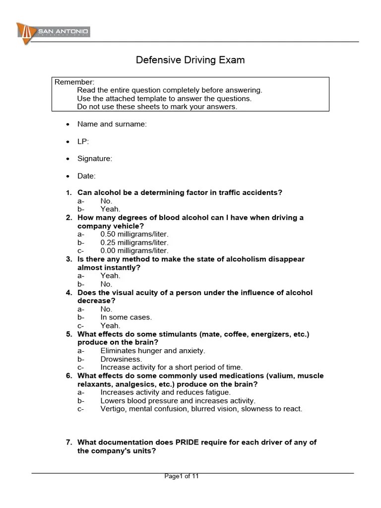 Defensive Driving Exam Answers PDF(04)