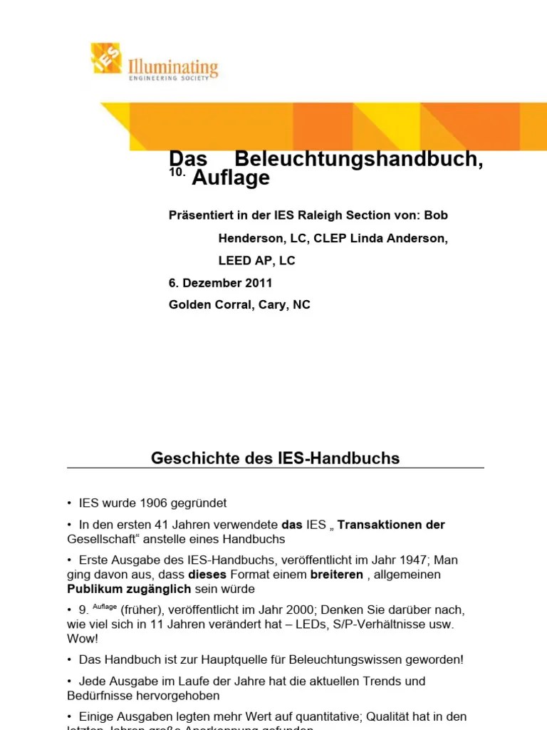 IES Lighting Handbook 10. Auflage PDF PDF