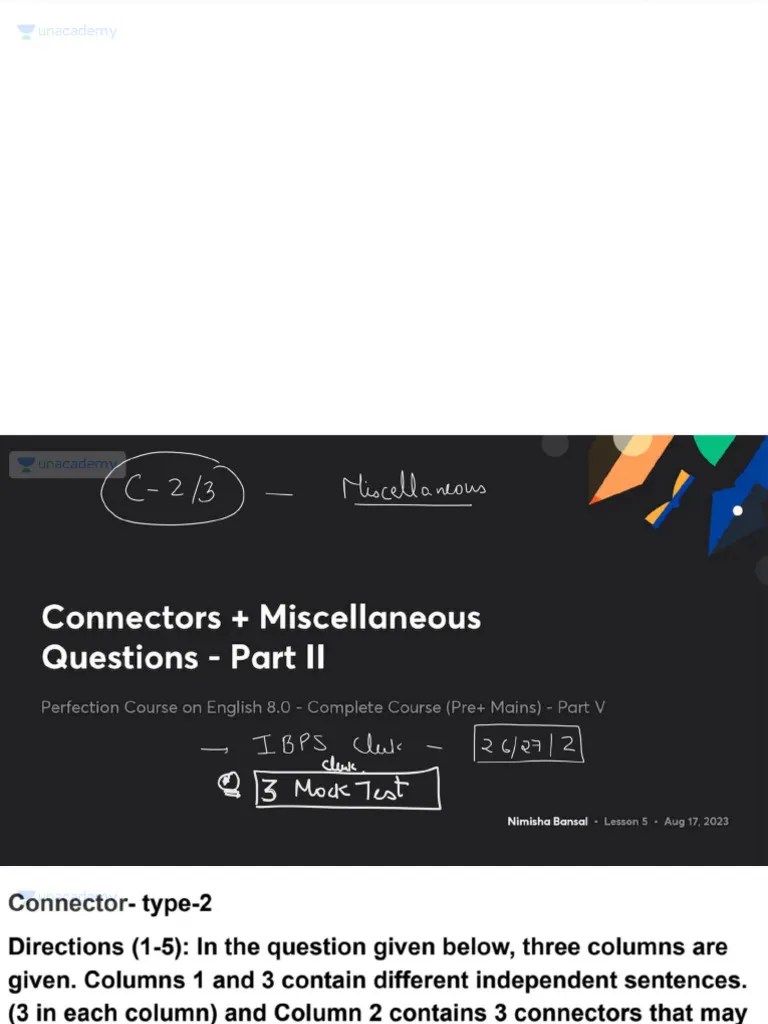 Connectors Miscellaneous Questions Part II With Anno PDF