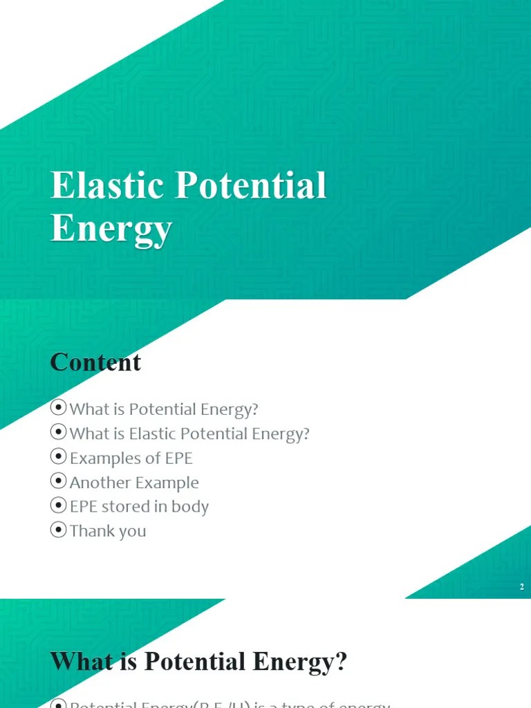 Elastic Potential Energy PDF