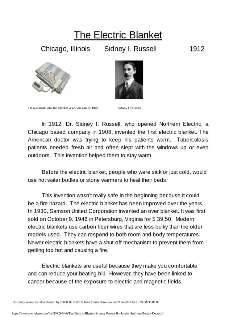 Russell The_Electric_Blanket_Science_Project_By_Jayden_Sullivan