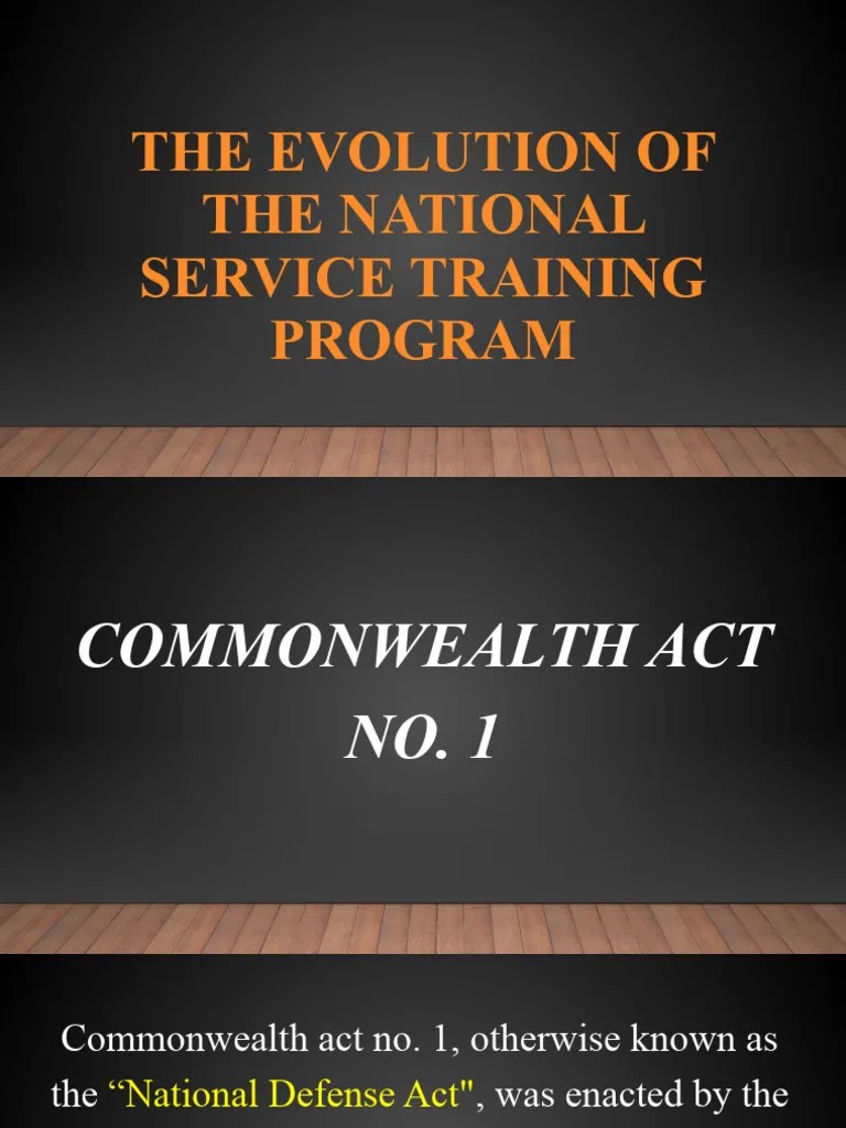 The Evolution of The National Service Training Program PDF