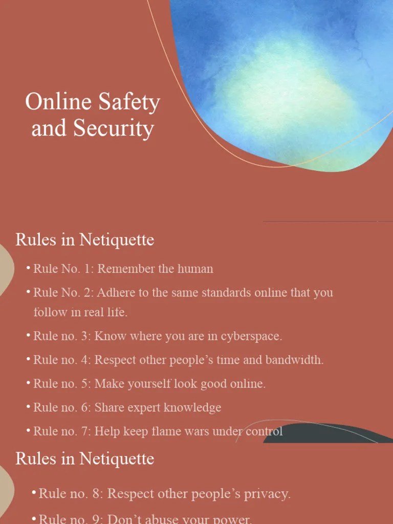 Online Safety and Security PDF
