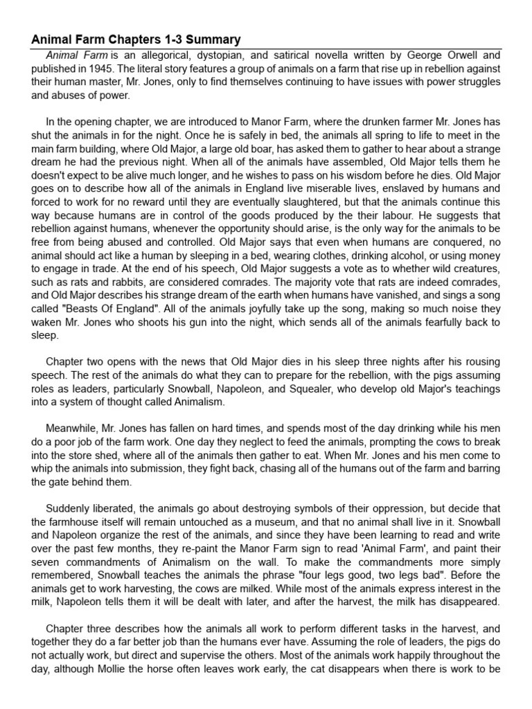 Animal Farm Chapters 110 PDF