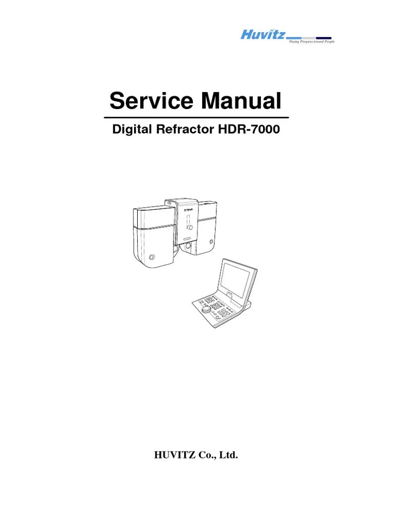 Manual de Servicio Foropter Digital Huvitz HDR-7000 | PDF | Graphical