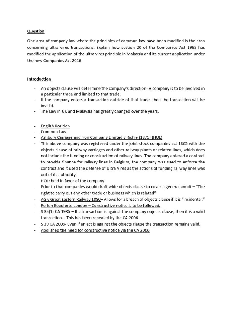 4) Objects Clause PDF Government Business Law