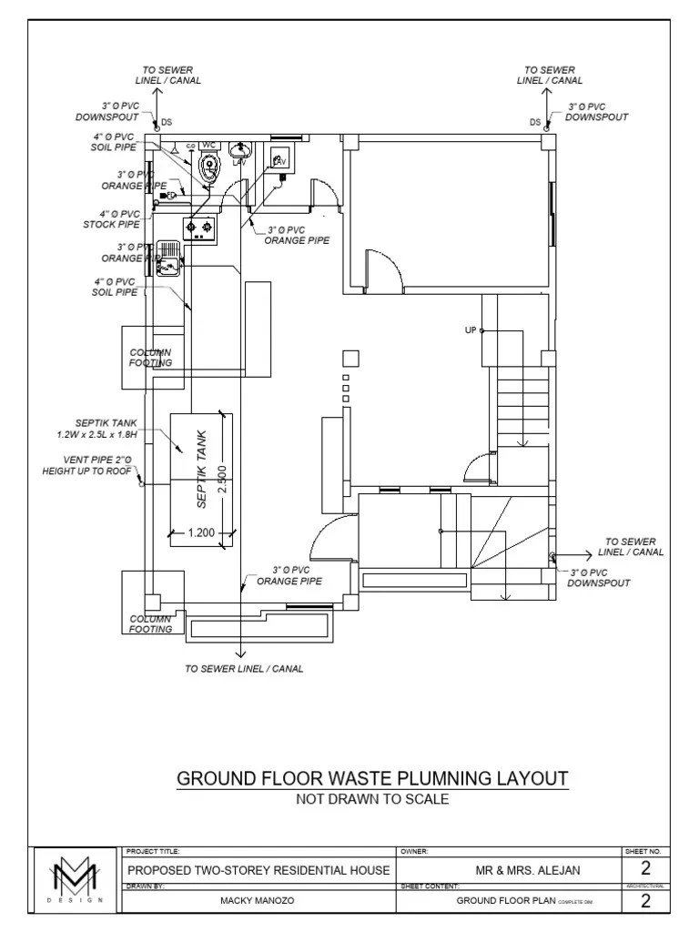 GF Waste Plumbing Layout | PDF | Plumbing | Environmental Science