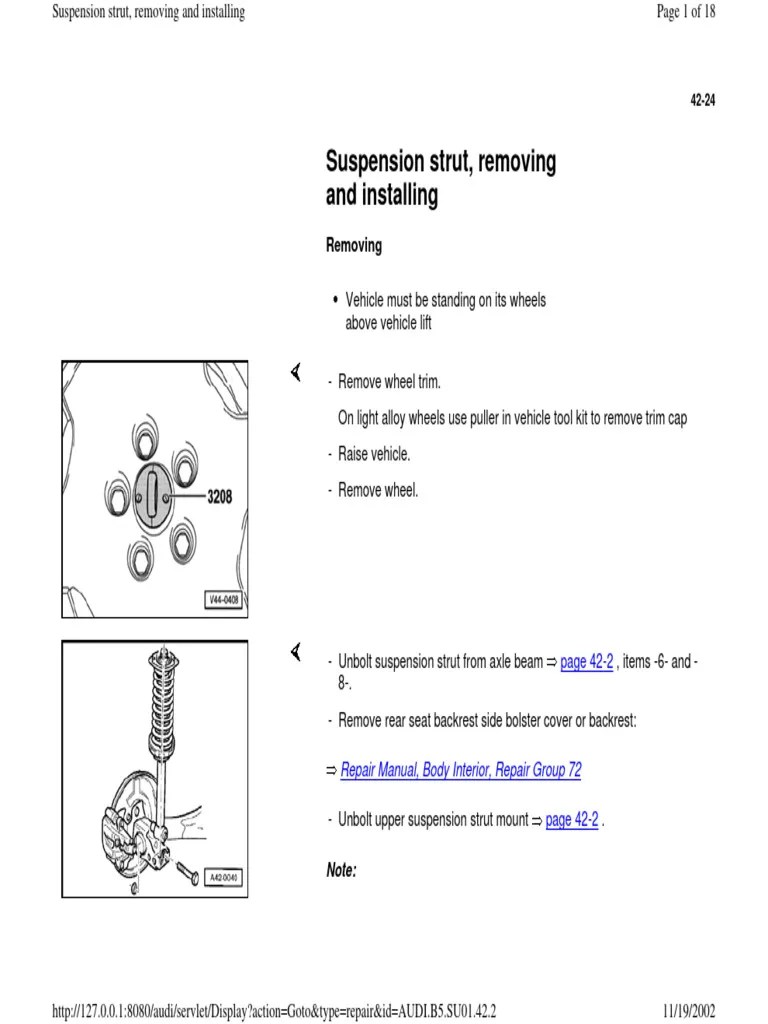 42-24 Rear Struts Remove & Install | PDF