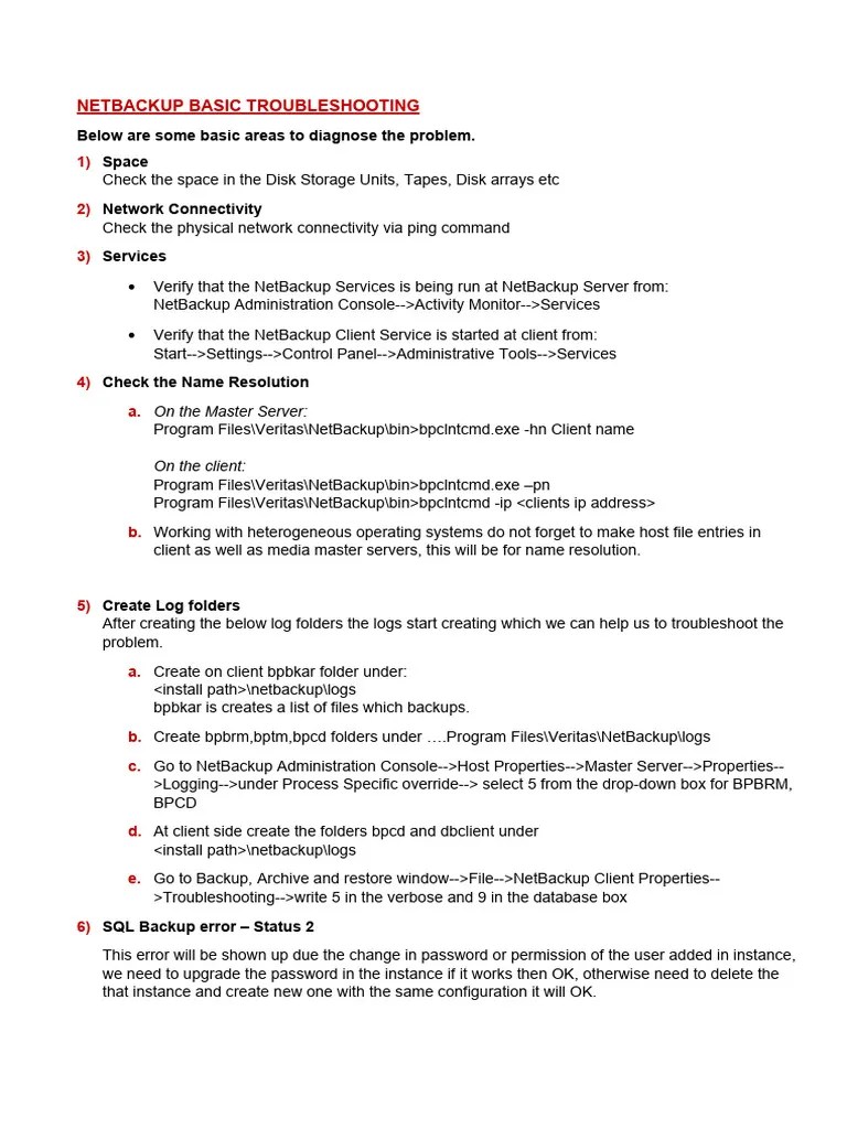 Netbackup Basic Troubleshooting | PDF | Windows Registry | Public Key