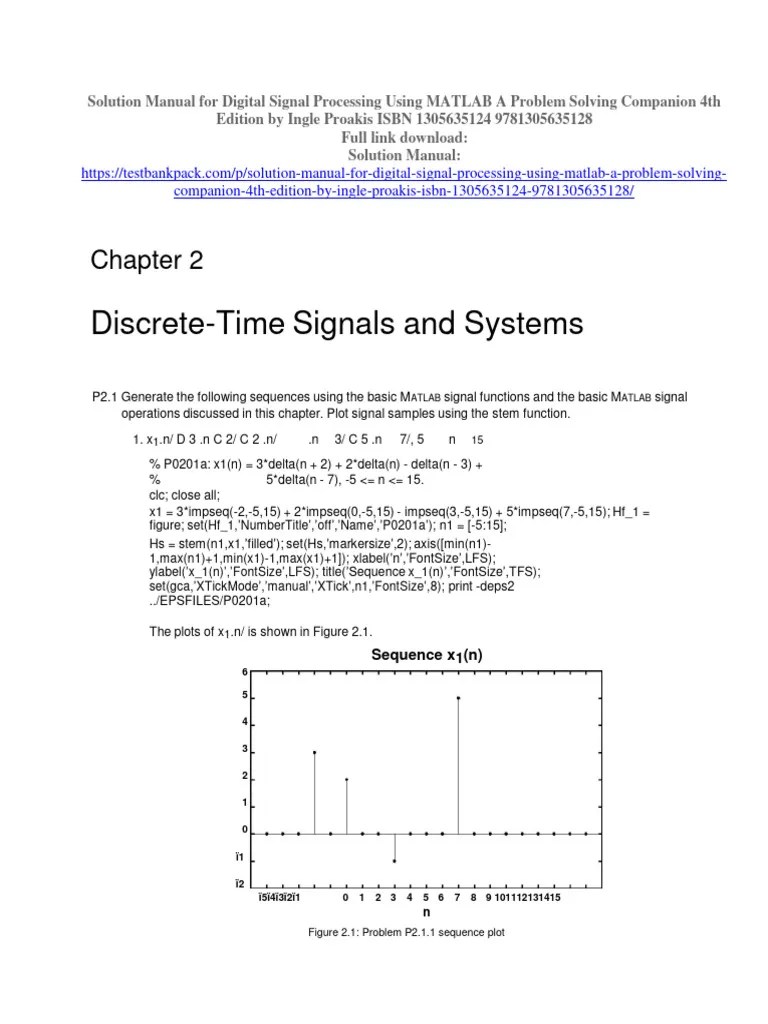 Solution Manual For Digital Signal Processing Using MATLAB A Problem