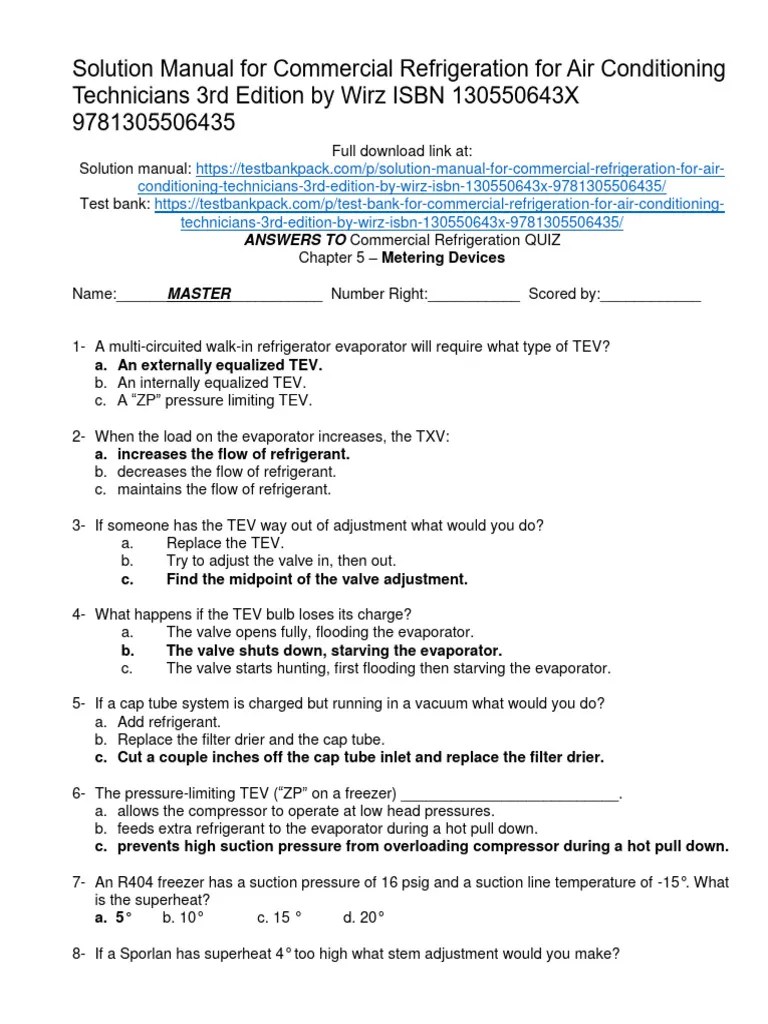 Commercial Refrigeration For Air Conditioning Technicians 3rd Edition