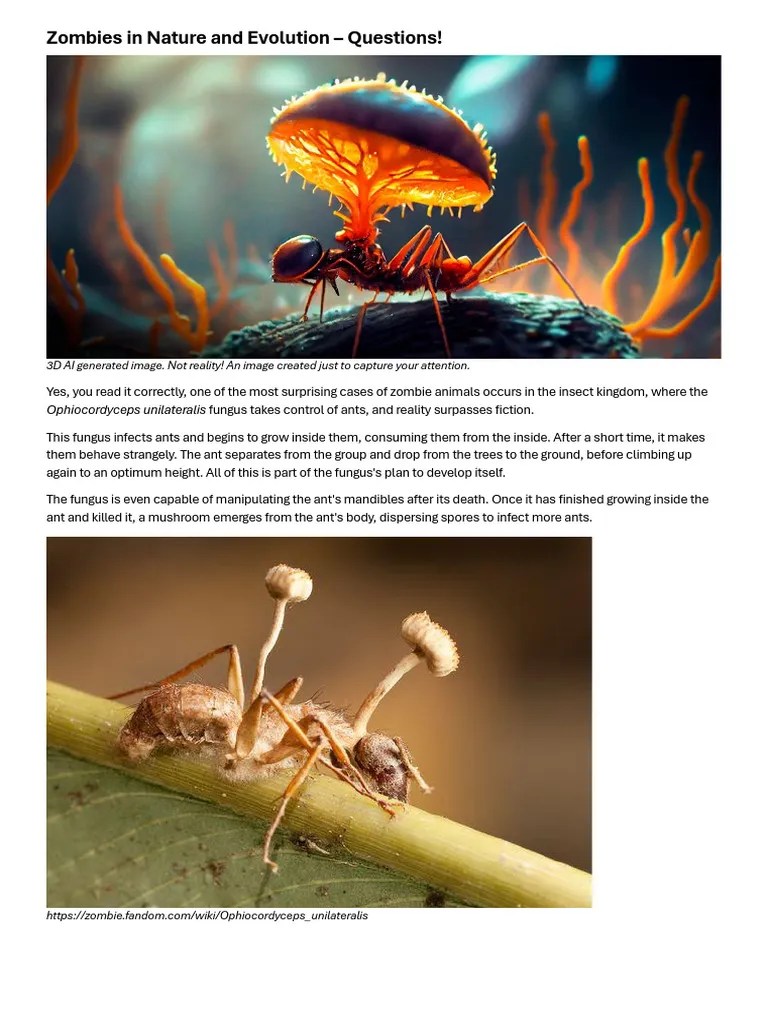 Zombies in Nature - Questions About Evolution | PDF