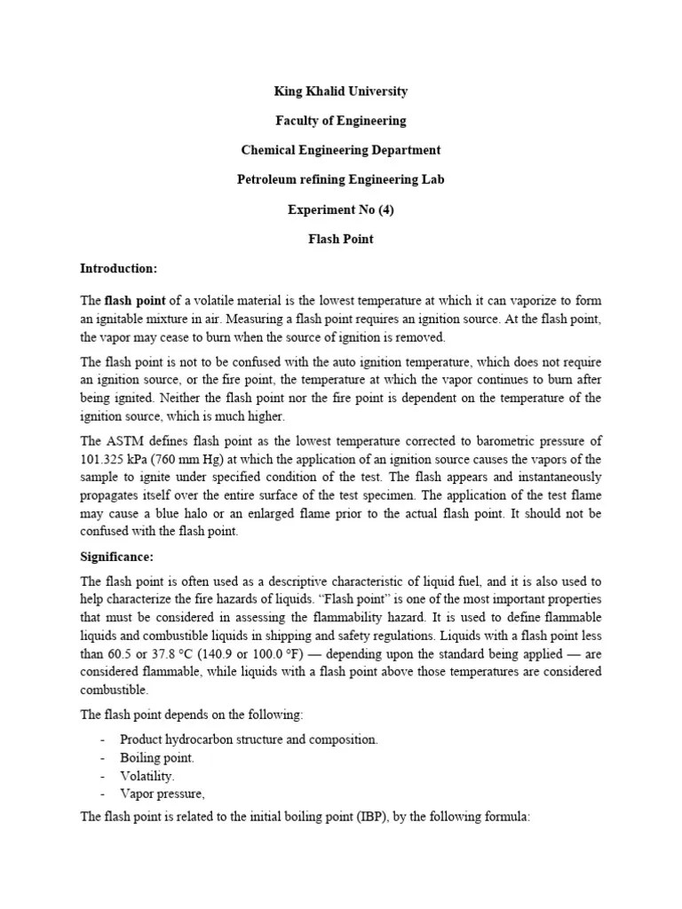 Experiment 4Flash Point PDF