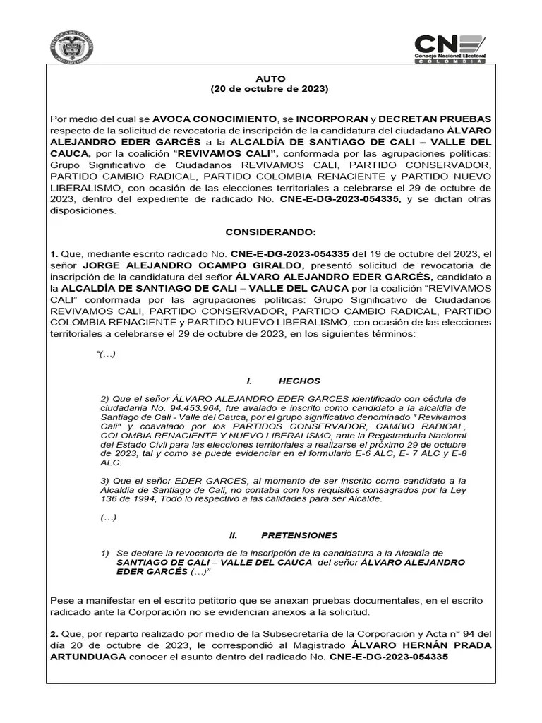 CNE E DG 2023 054335 Auto Avoca Conocimiento PDF