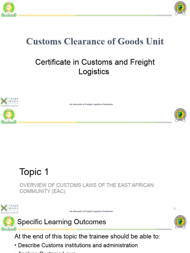 Customs Clearance of Goods Edited PDF World Trade Organization Surety