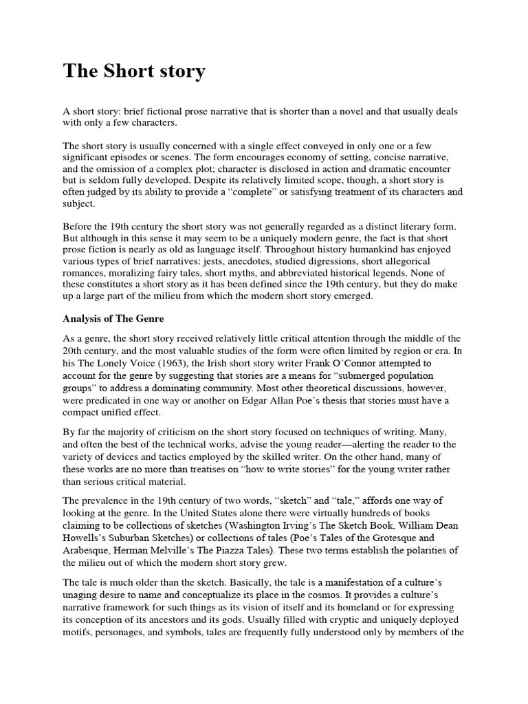 The Short Story Introduction PDF