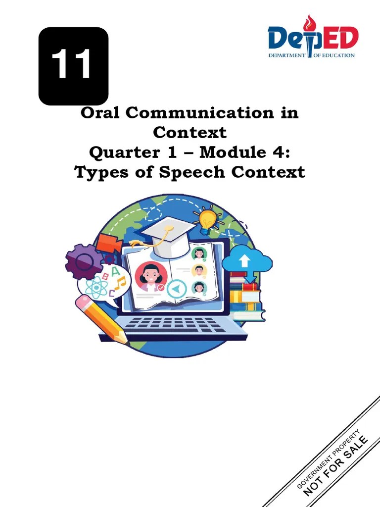 Q1 Oral Communication 11 Module 41 PDF Communication Learning