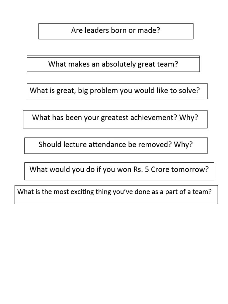 Ice Breaker Questions PDF