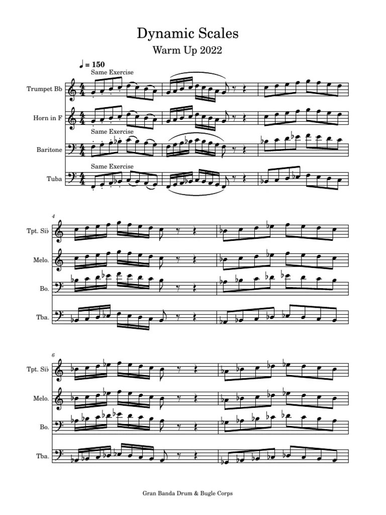 Dynamic Scales PDF Marching Bands Music