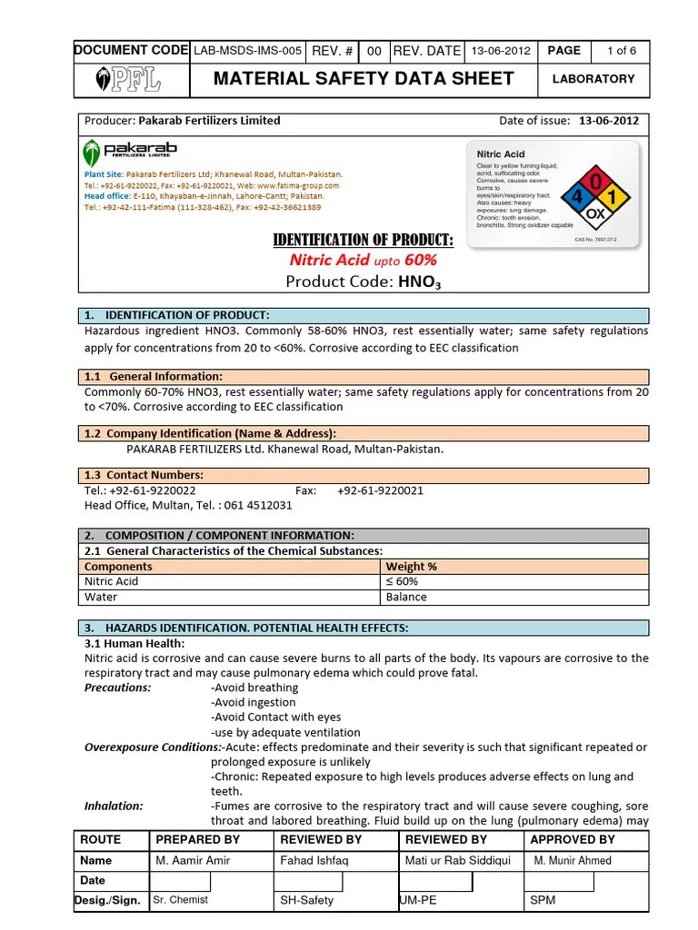 Lab MSDS Ims 005 PDF