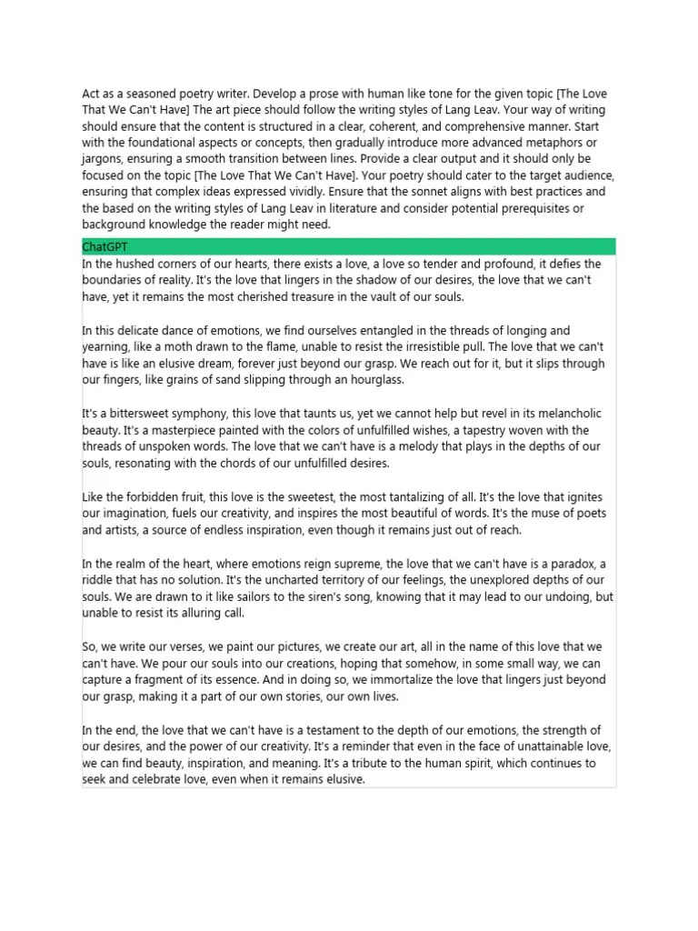 Act As A Seasoned Poetry Writer PDF