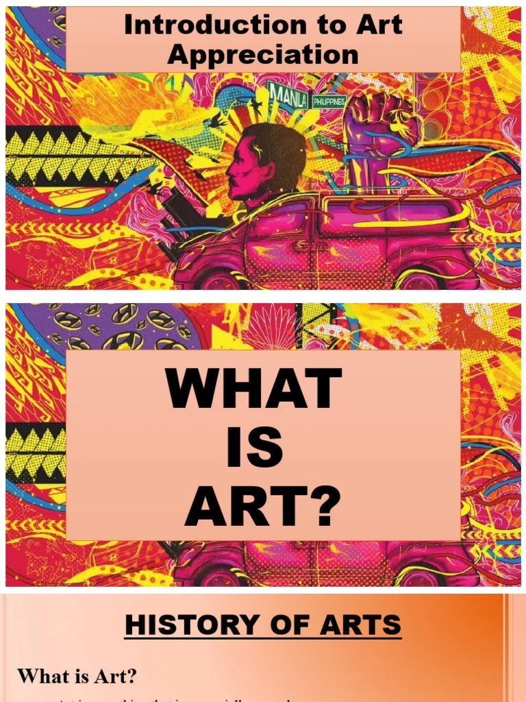 Lesson 1 Introduction of Art Appreciation PDF The Arts Humanities